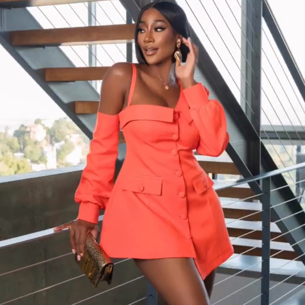 Ella Lisque “In Her Bag” Dress - Orange